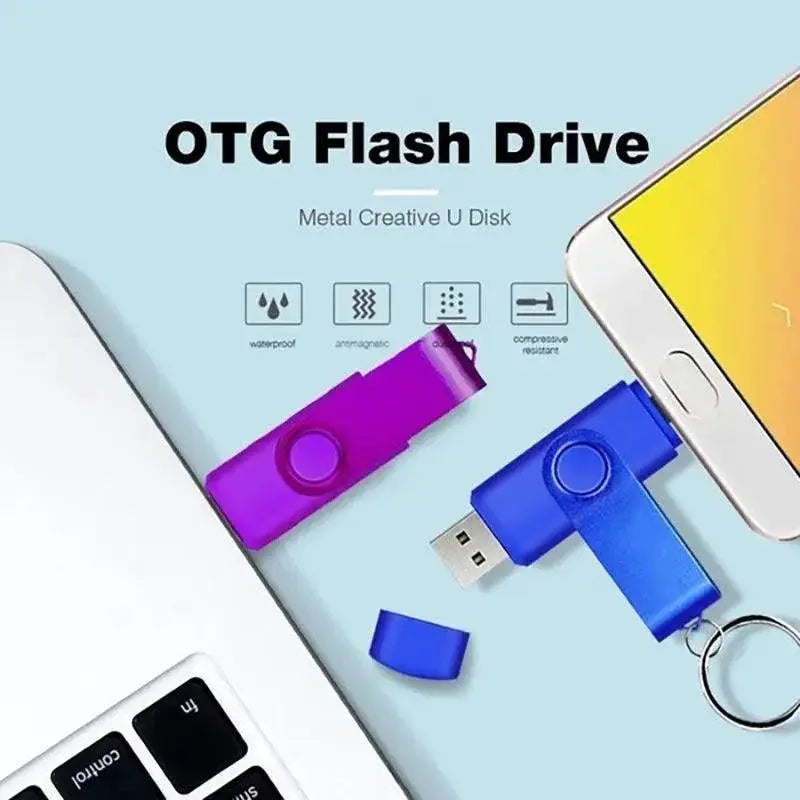 USB Flash Drive 3 In 1 Metal Pen Drive High Capacity 2TB