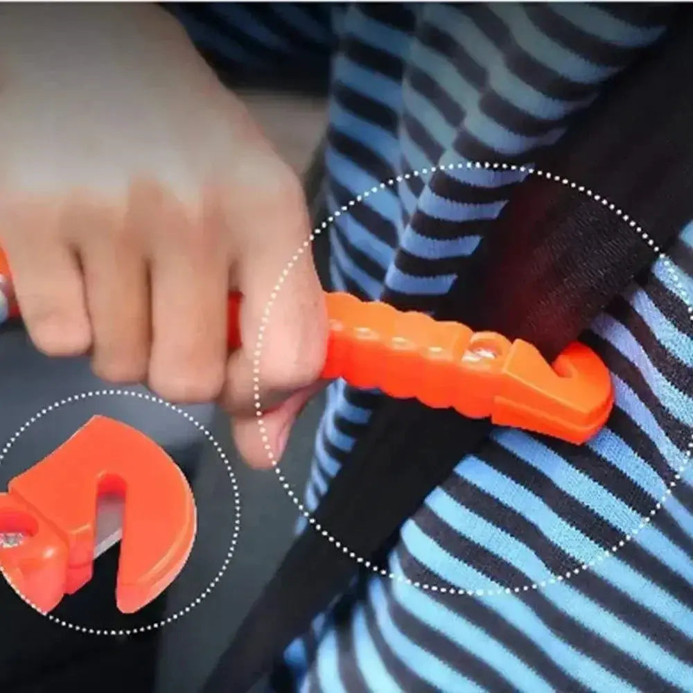 2 In 1 Emergency Car Safety Hammer And Seat Belt Cutter