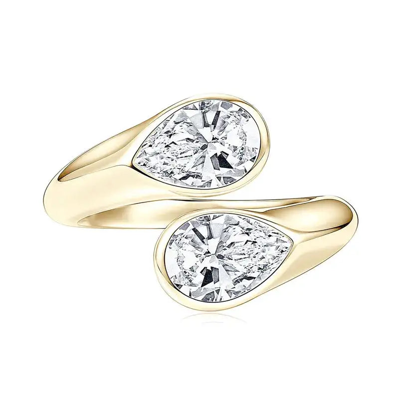 Gold Filled Moissanite Open Ring — product image 2