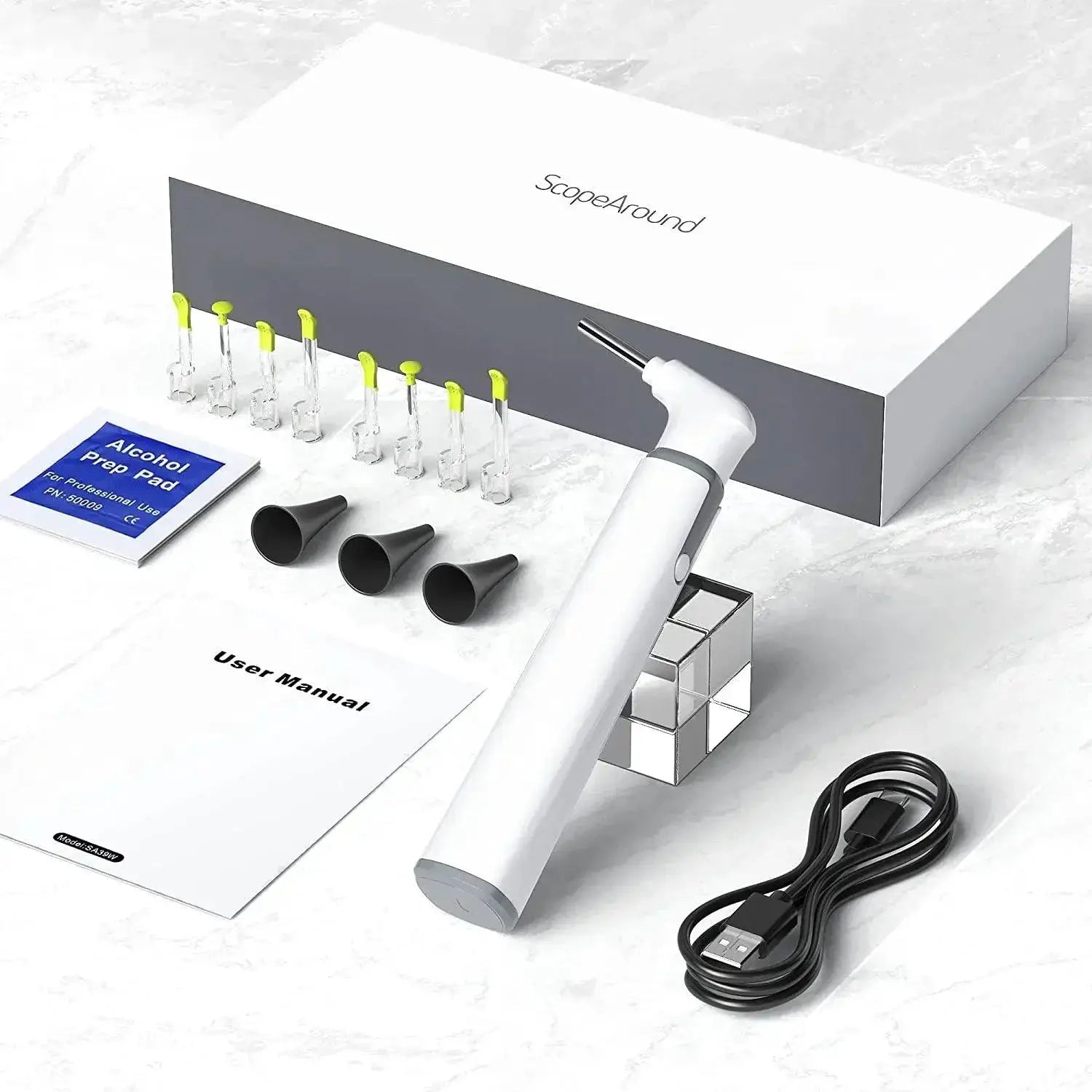 Wireless Otoscope HD WiFi Ear Camera With LED Lights