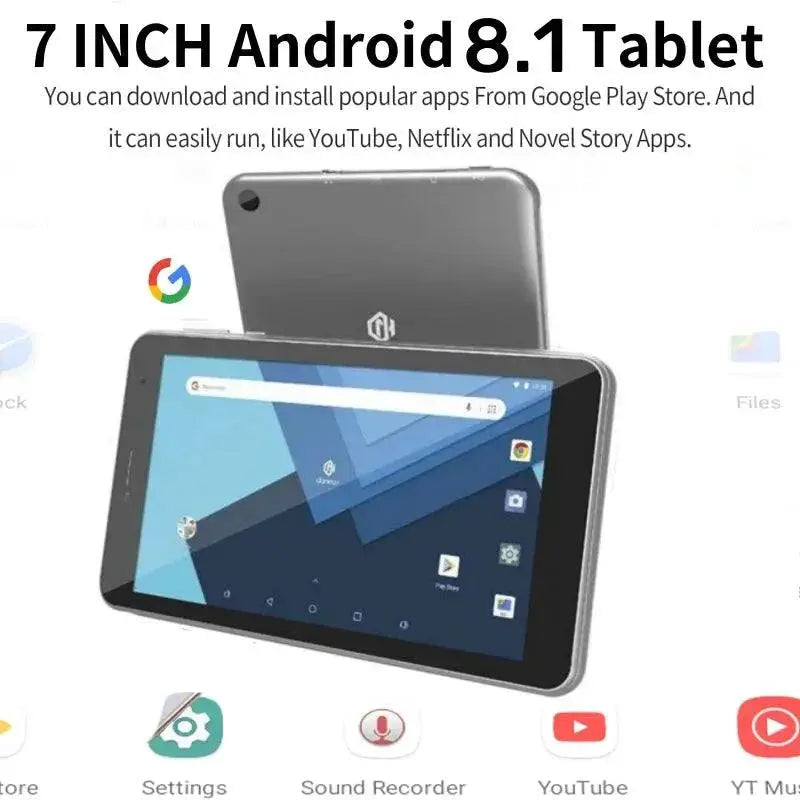 7 Inch Quad Core Android Tablet With Dual Cameras 1GB RAM