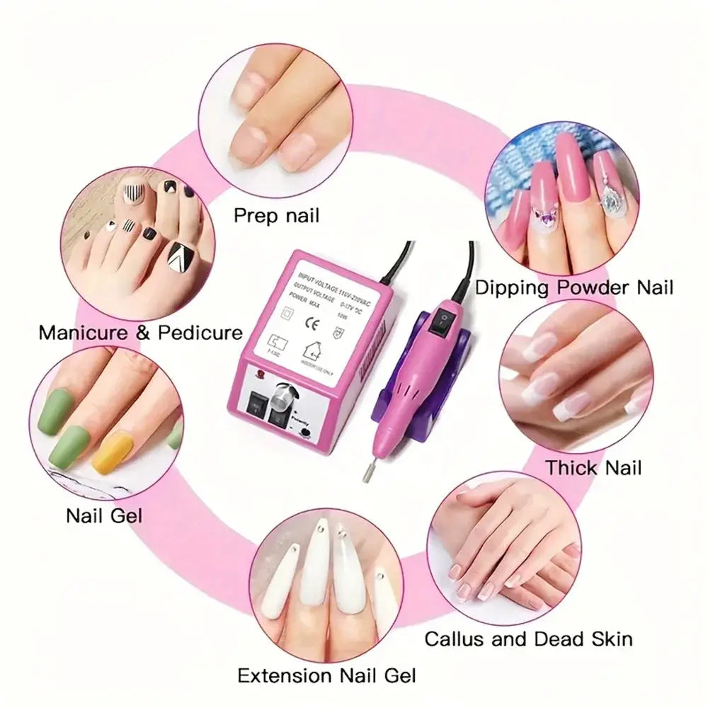 LINMANDA Professional Electric Nail Drill Portable Set