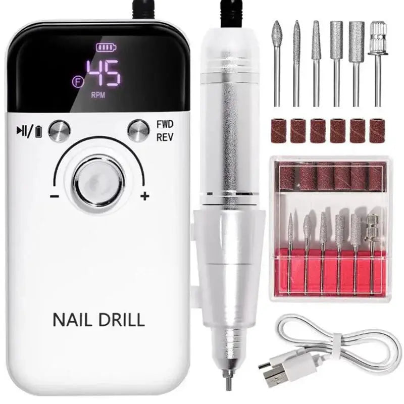 45000RPM Electric Nail Drill Machine Pro Nail Care Tool