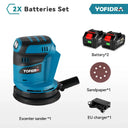 Yofidra 125mm Cordless Orbital Sander - 3 Speeds