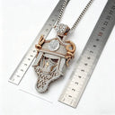 Premium Iced Out Gold Skull Pendant