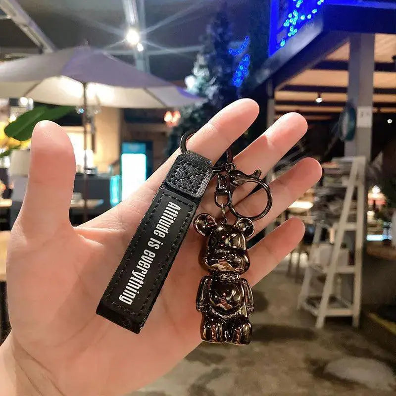 Sparkling Crystal Bow Tie Bear Keychain — product view 16