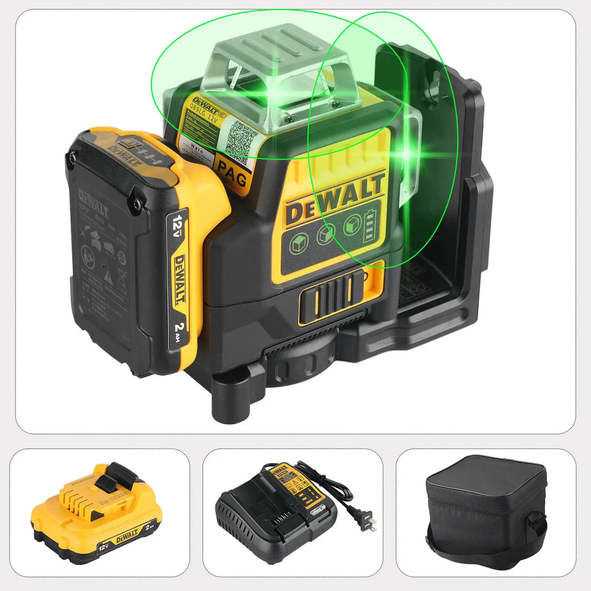 Dewalt 12 Line Green Laser Level 3D