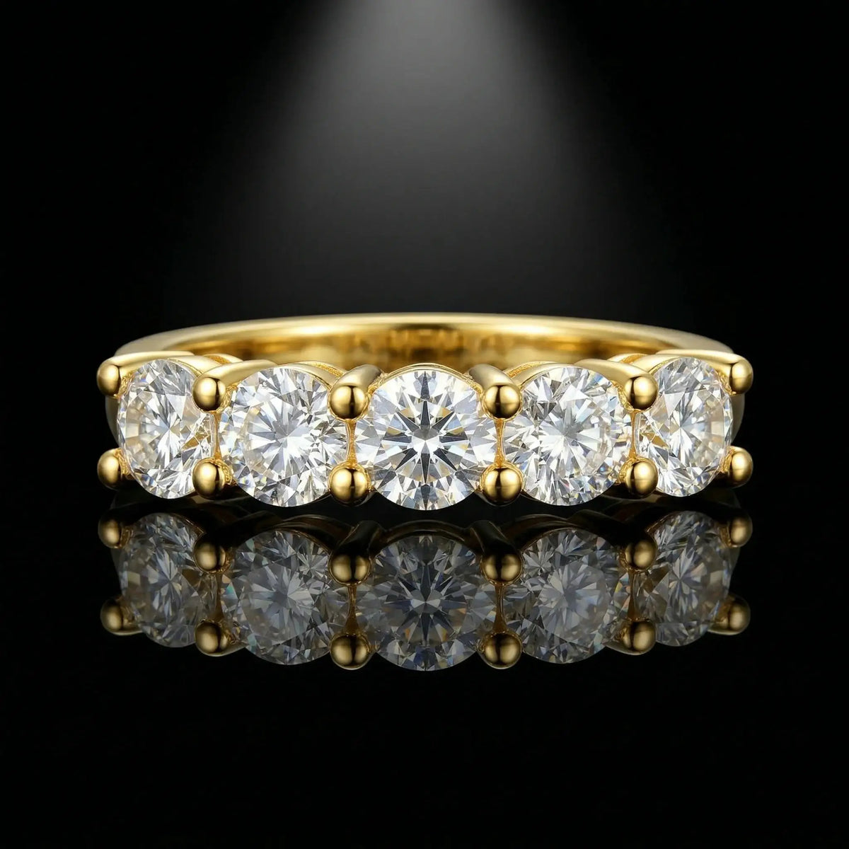 Round Moissanite Ring in Sterling Silver Carat Cute Romantic — product view 1