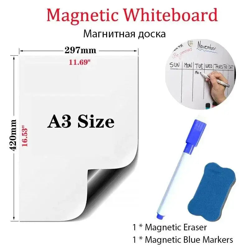 Magnetic Whiteboard for Office — A3-1Yellow1Eraser