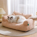 Cat Sofa Bed Plush Dog Sofa Beds Washable Warm Nest