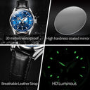 LEVS 9926 Leather Quartz Watch