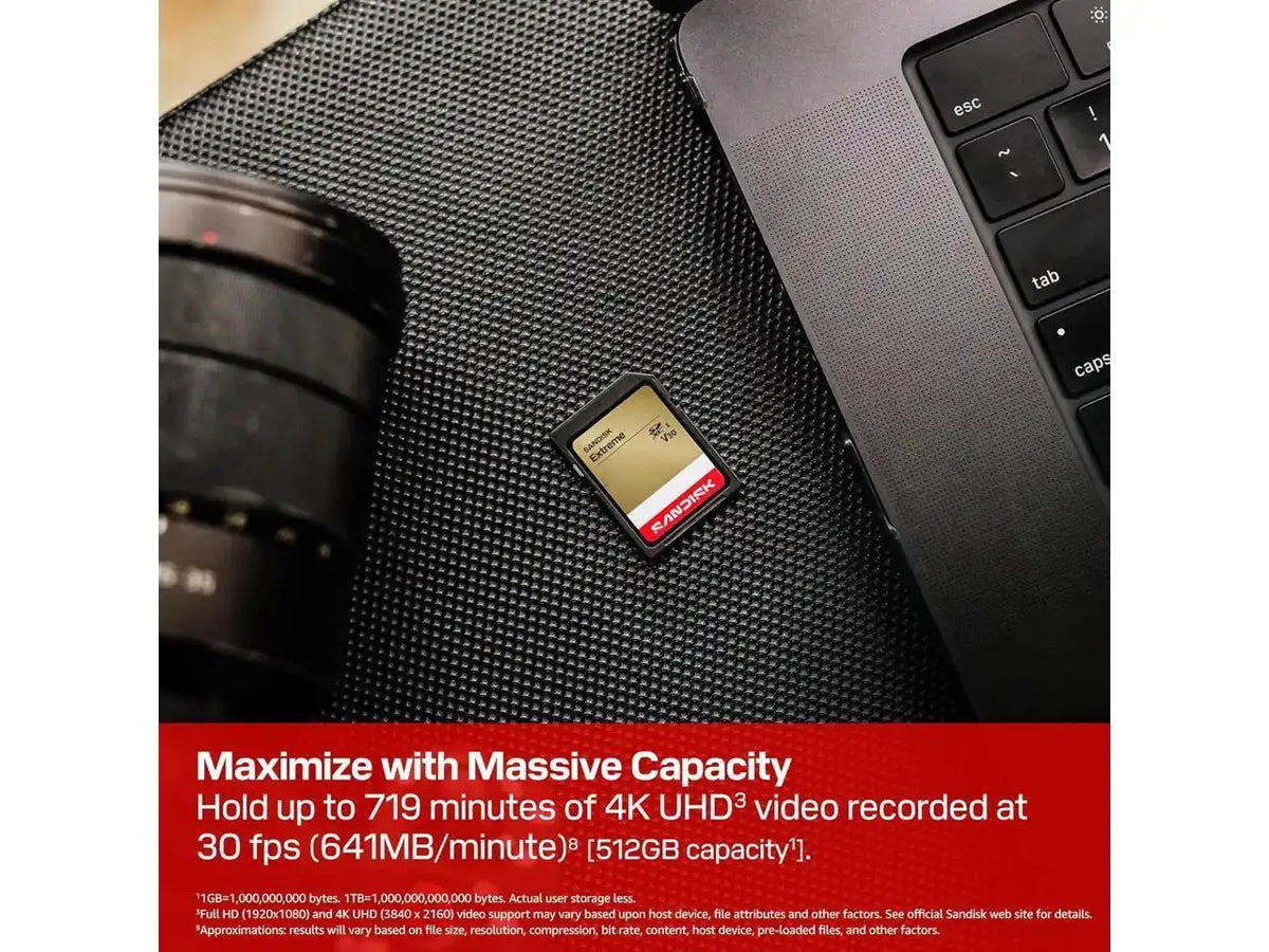 SanDisk 256GB Extreme SD Card High Speed