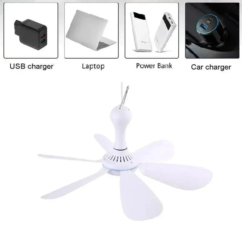 USB Ceiling Fan Portable Silent Cooling Solution Compact