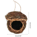 Natural Grass Hanging Bird Cage for Garden Decor Charm