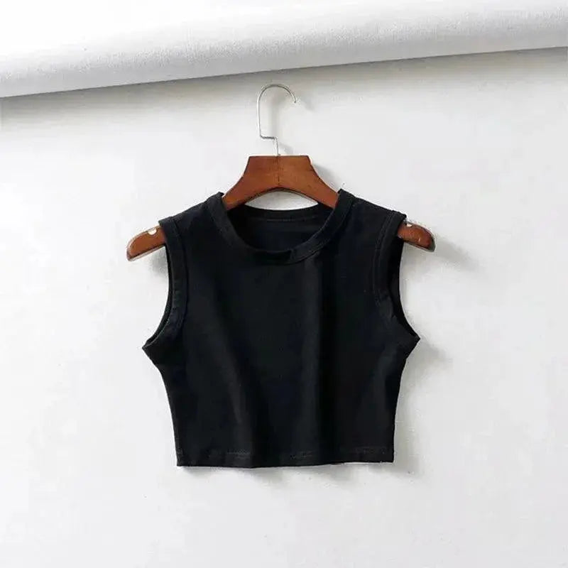 Summer Chic White Crop Top Trendy Streetwear Tank Women