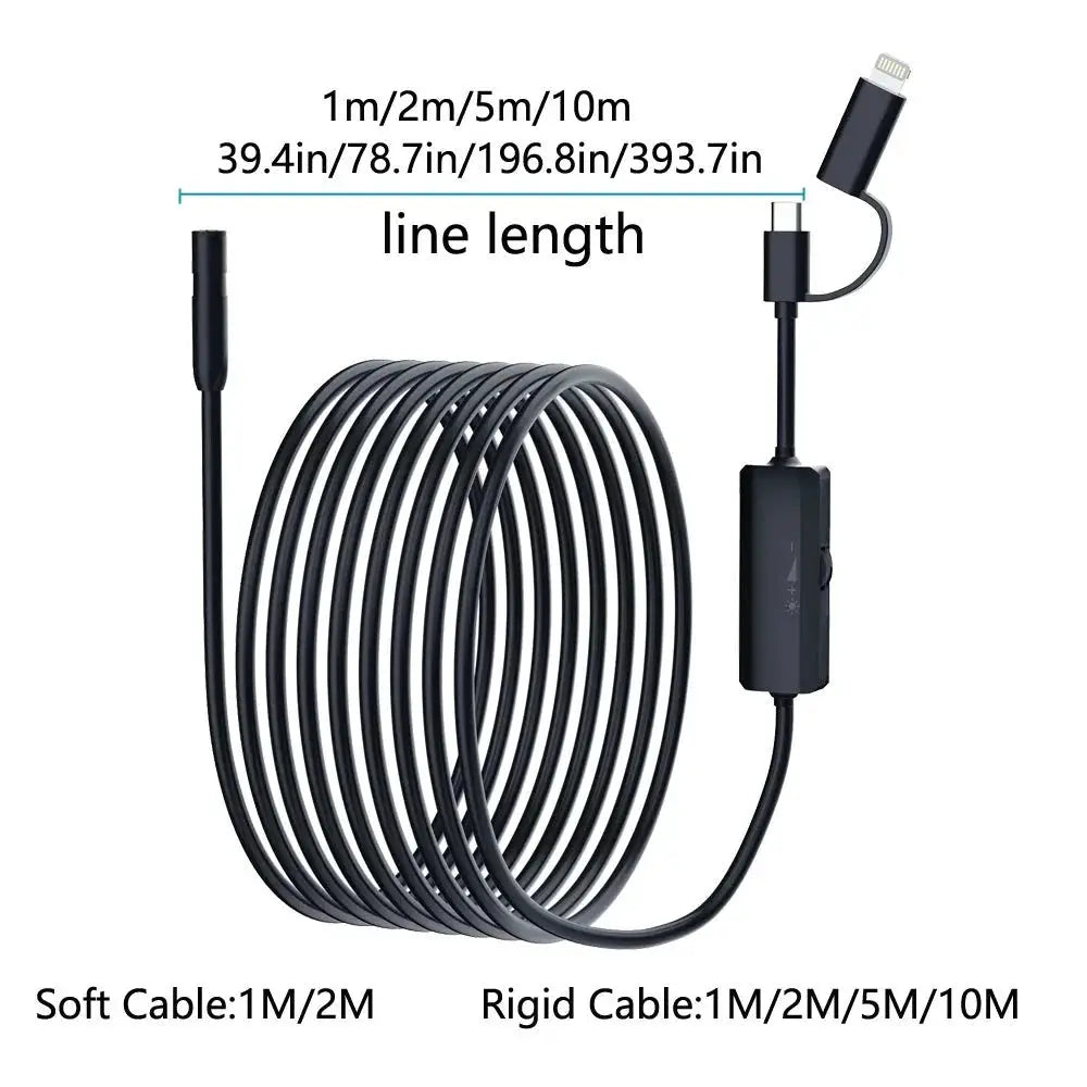 Android Endoscope 2 In 1 Camera USB C iOS Borescope Waterproof - stepyours.com