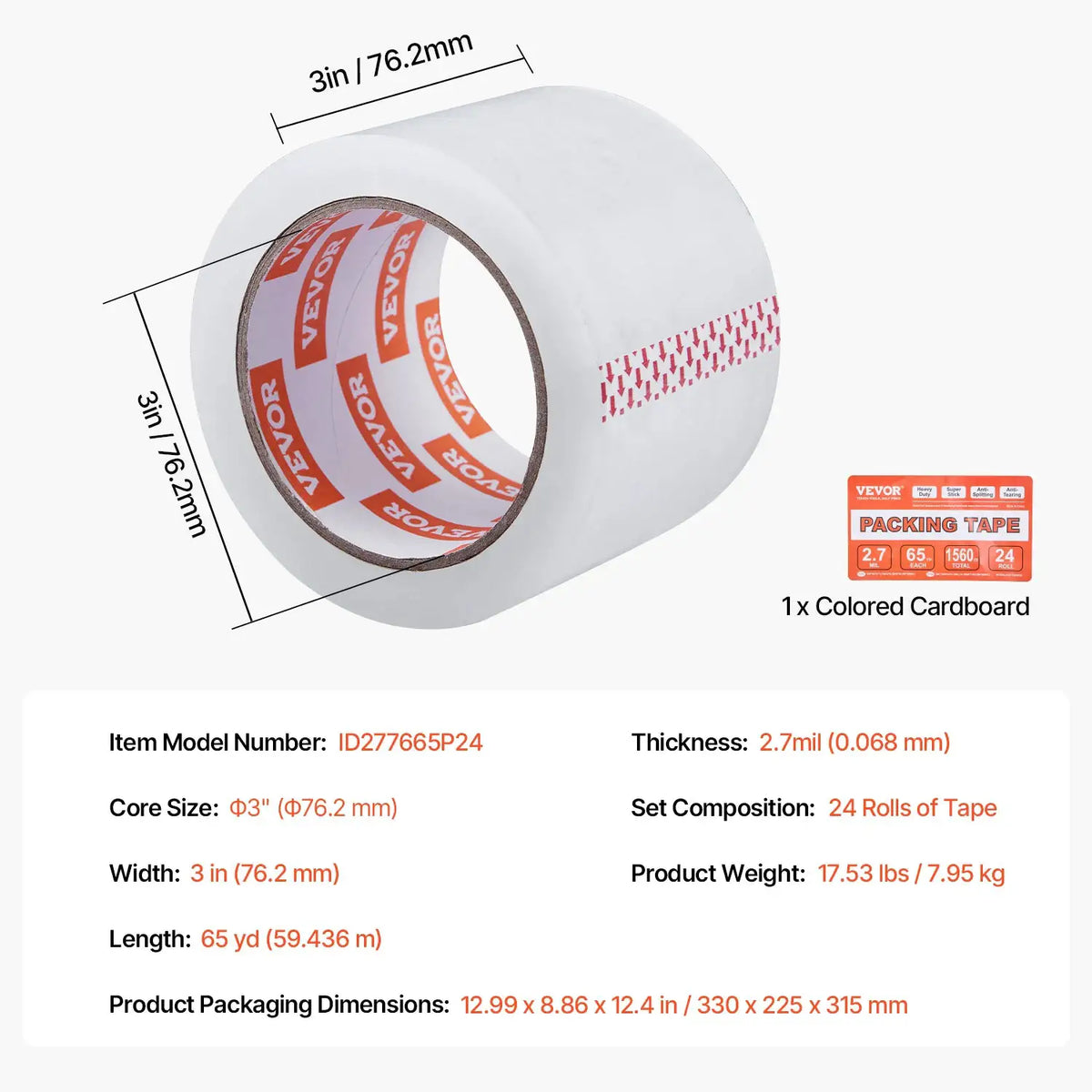 High Strength Clear Packing Tape — product view 7