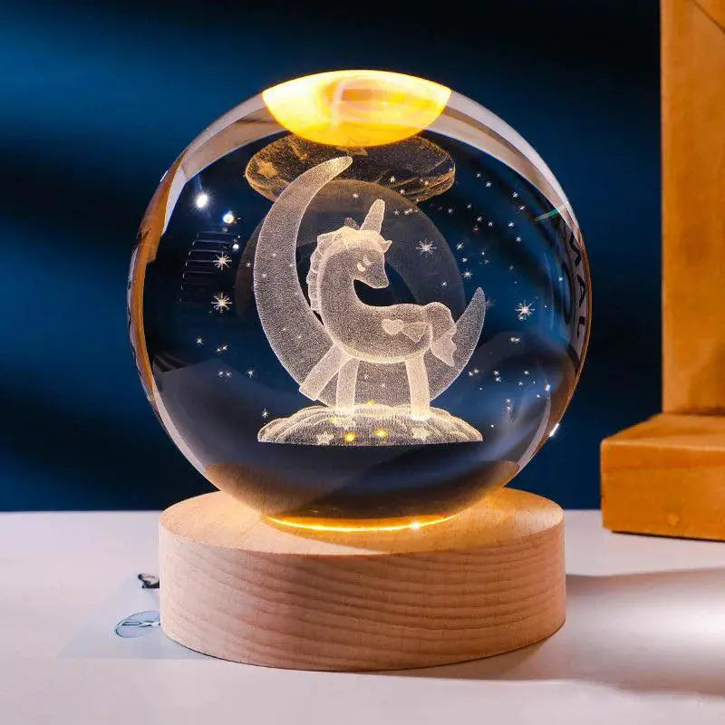 Valentines Day Galaxy Crystal Ball Led Night Light Gift — product view 8