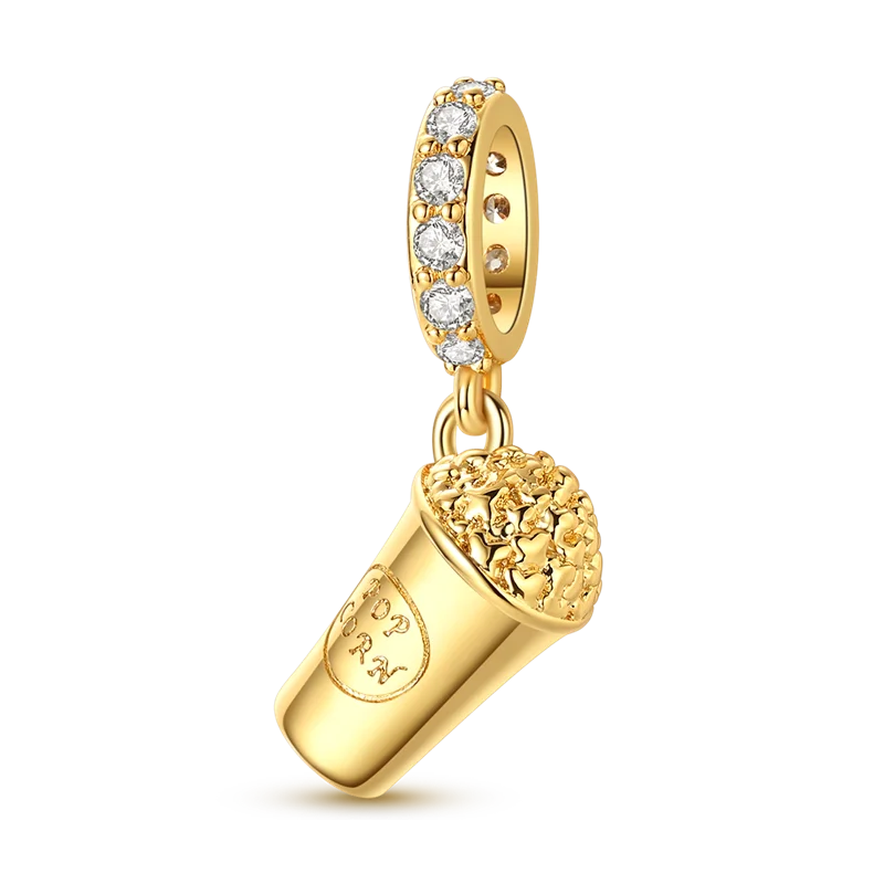 Golden Charm Bead Sterling Silver
