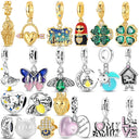 Sterling Silver Golden Clover Charm