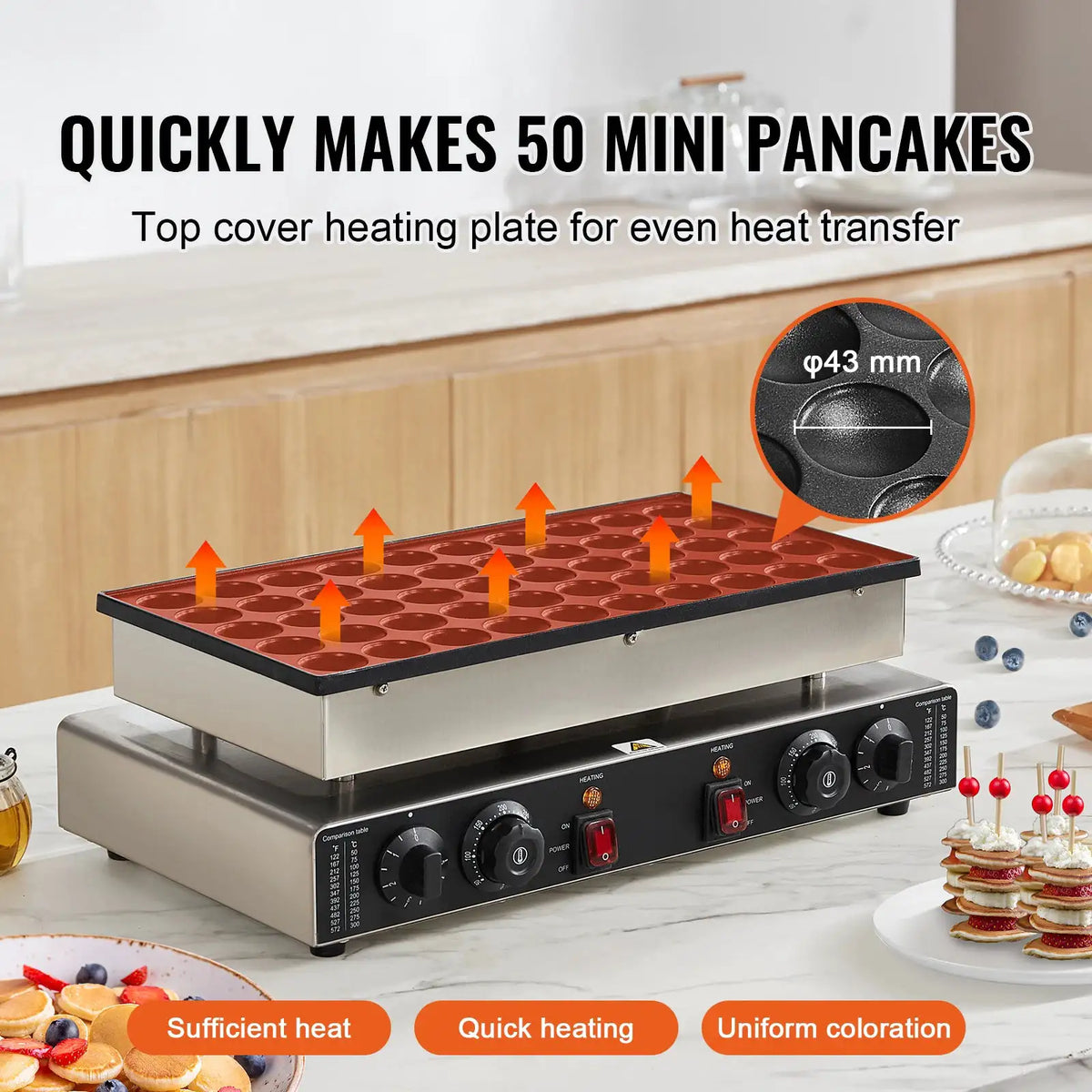 SucceBuy Mini Dutch Pancake Maker Dorayaki Baker Machine Commercial — product view 2