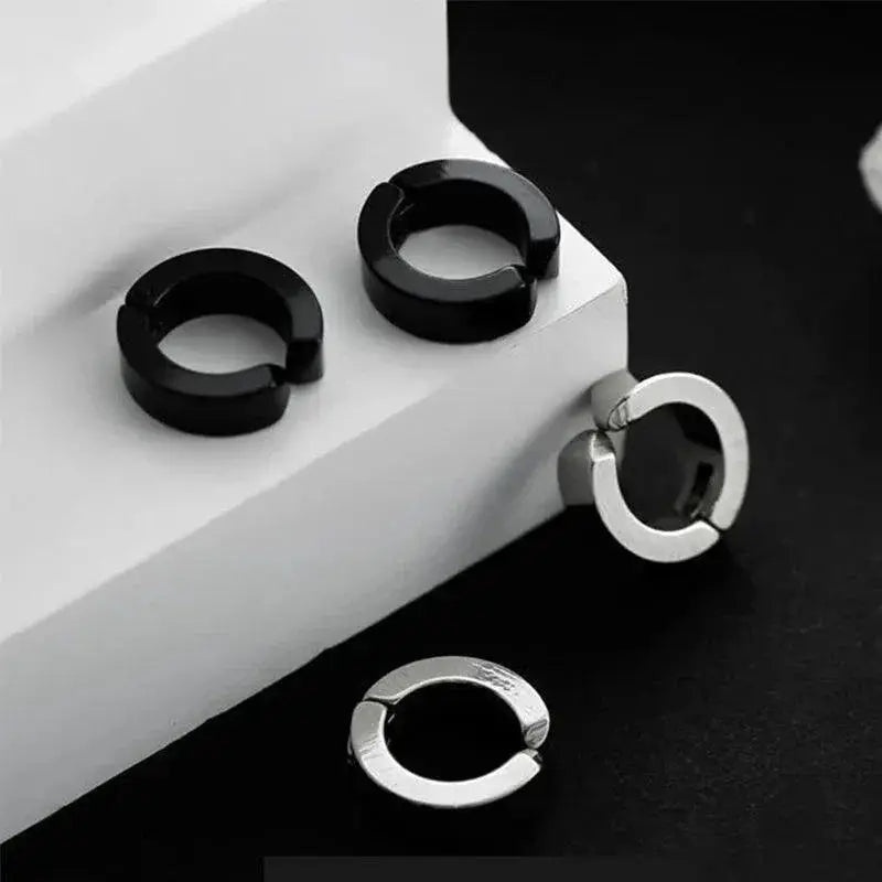 Magnetic CZ Stud Earrings Set Bold Hip Hop Jewelry Line