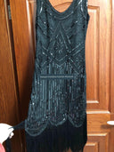 Shimmering Sequin Tassel Dress Versatile Glamorous Delight