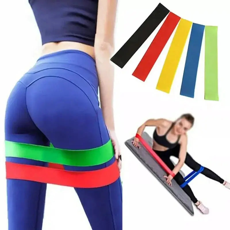 5 Piece Colorful TPE Resistance Bands Set For Home Fitness
