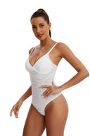 Lace Bodysuit with Tummy Control & Built-in Bra Slimming