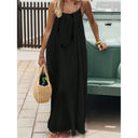 Women Strapless Backless Maxi Dress Sleepwear Loungewear Casual Loose Fit Summer