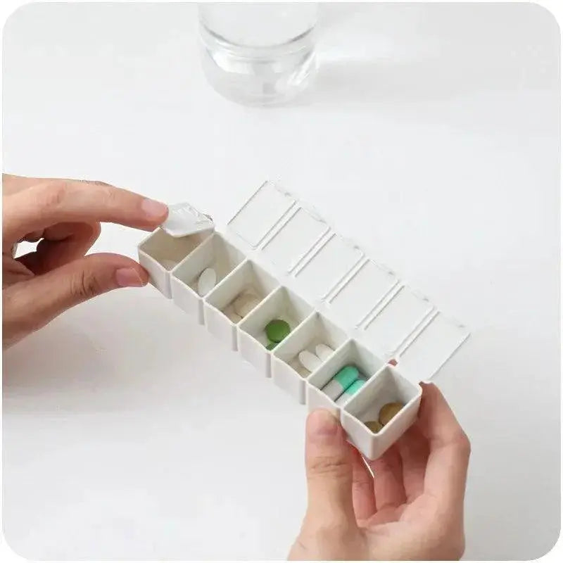 Travel Pill Box Braille Lettering Portable Medication Case