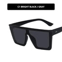 Unisex Vintage Flat Top Sunglasses with UV400 Protection