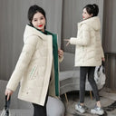Winter Fashion Women Mid Length Down Cotton Jacket Warm