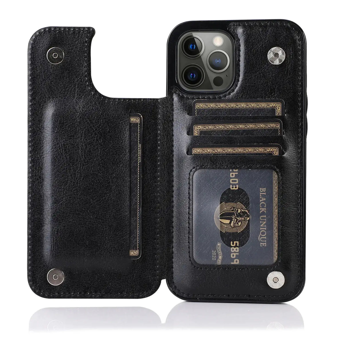 Double Buckle Leather Case for iPhone Pro Max Plus — product view 8
