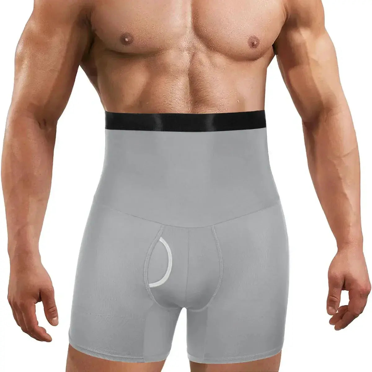 Men's High Waist Body Shaper Boxer Briefs For Tummy Control
