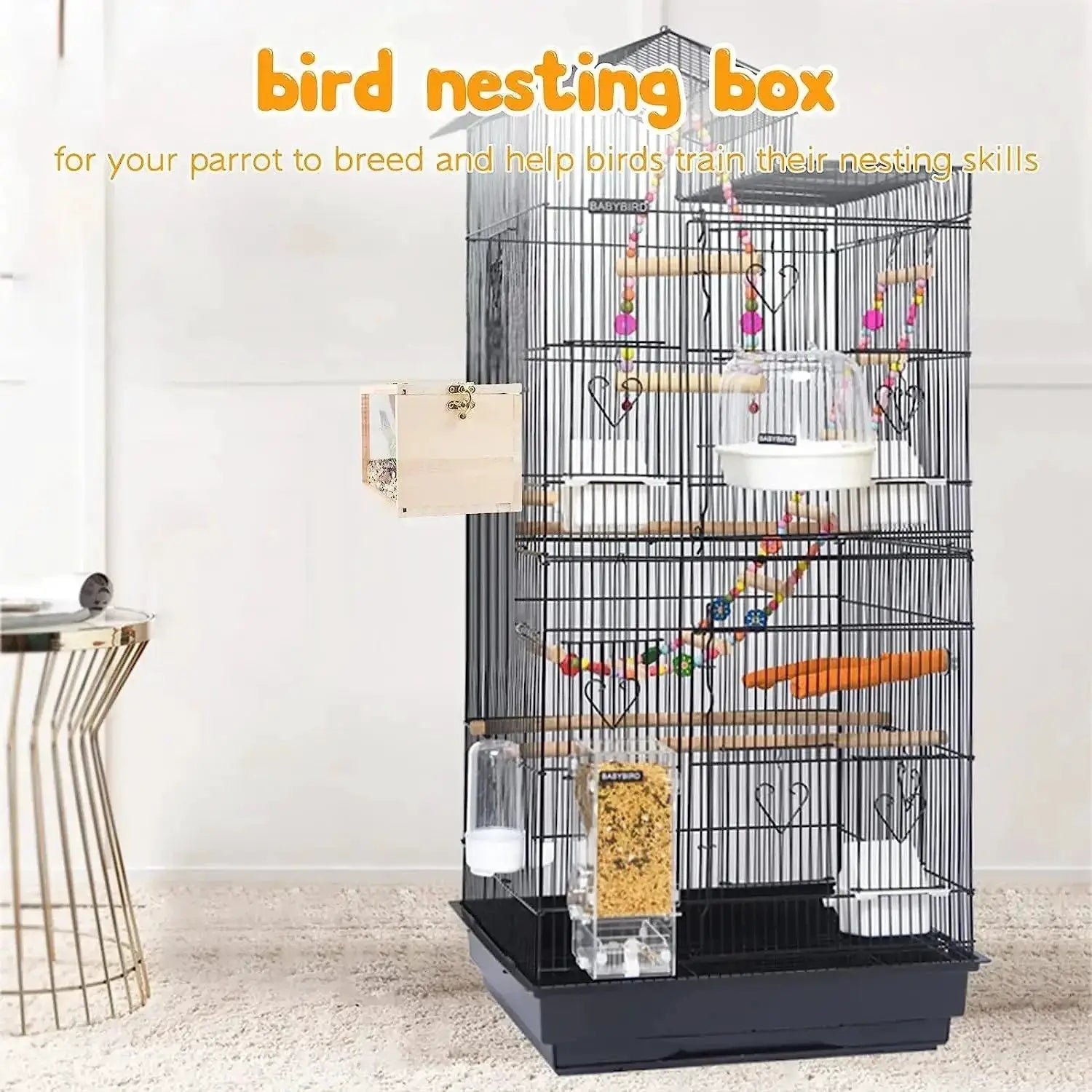 Transparent Acrylic Bird House Ultimate Visibility Safe