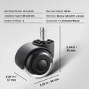 Smooth Gliding Office Chair Wheels