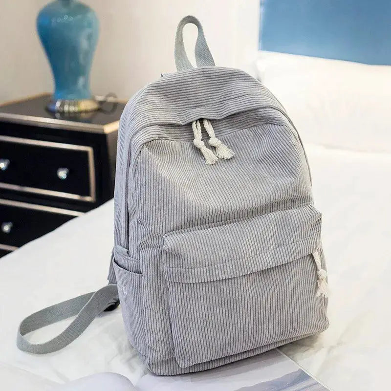 Personalised Corduroy Backpack for Work — blue