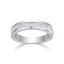 Sterling Silver Gold Plated Silver Moissanite Ring