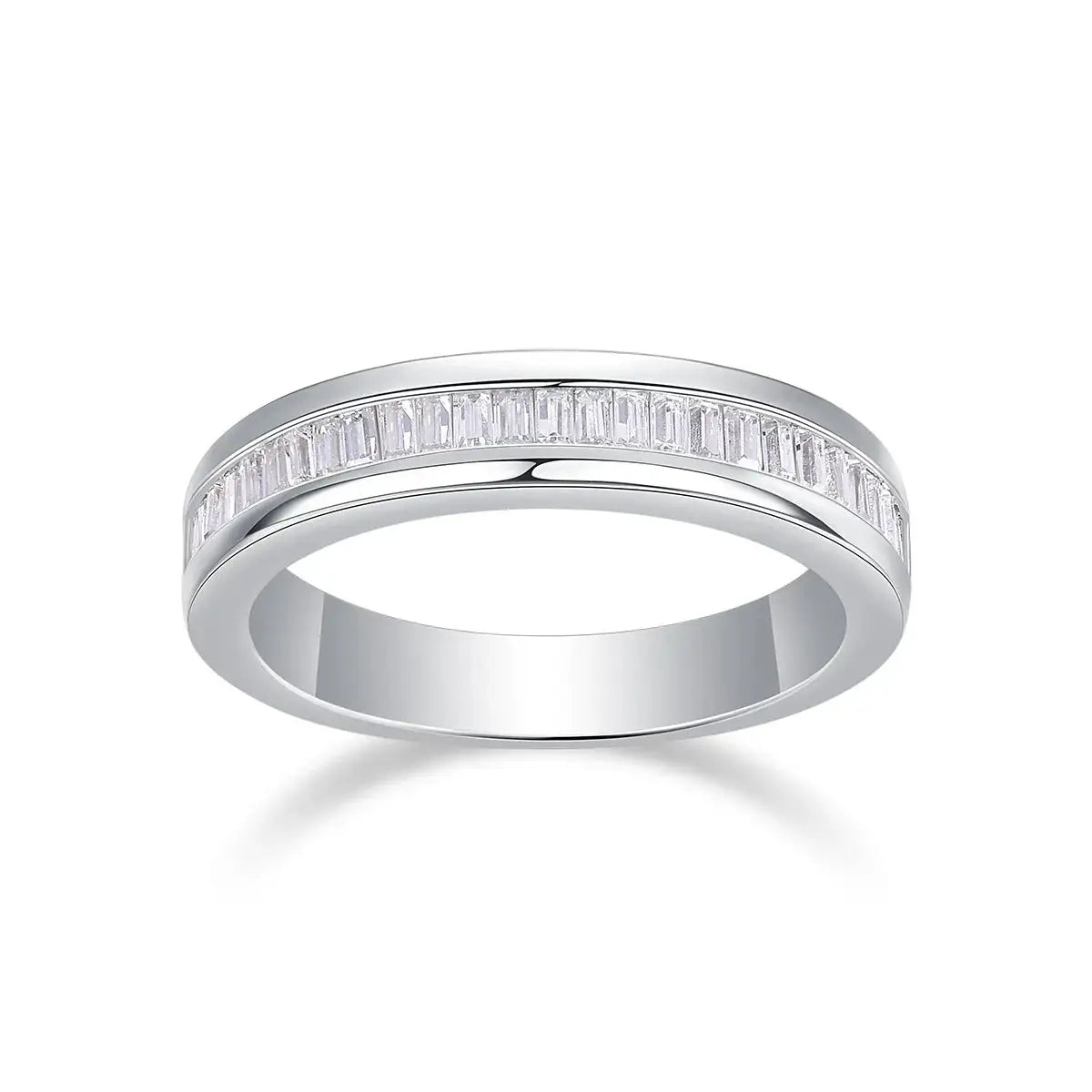 Sterling Silver Gold Plated Silver Moissanite Ring — product image 7