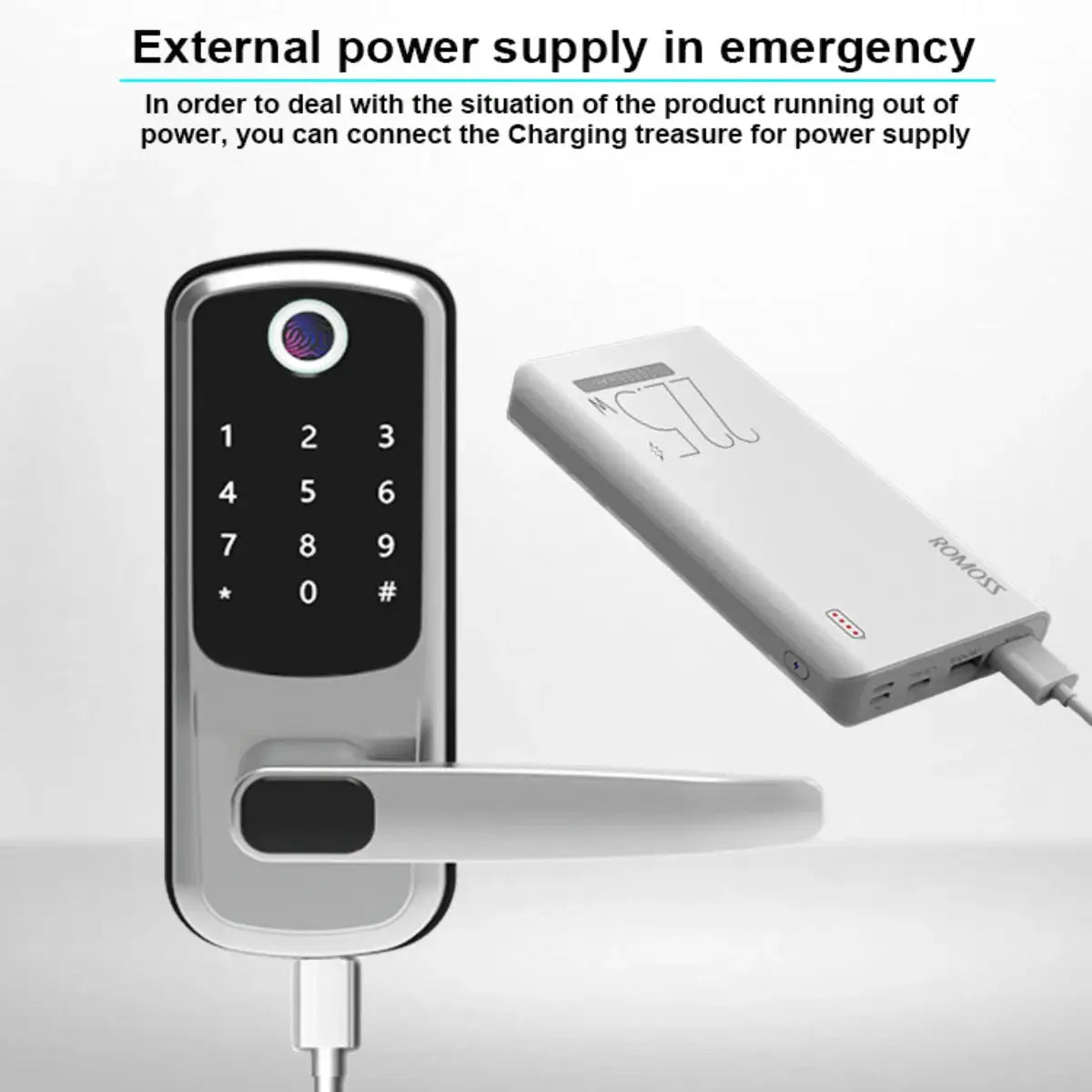 TTLOCK Wifi Electronic Smart Door Lock With Biometric Fingerprint / Password /Smart Card / Key Unlock/ USB Emergency Charger