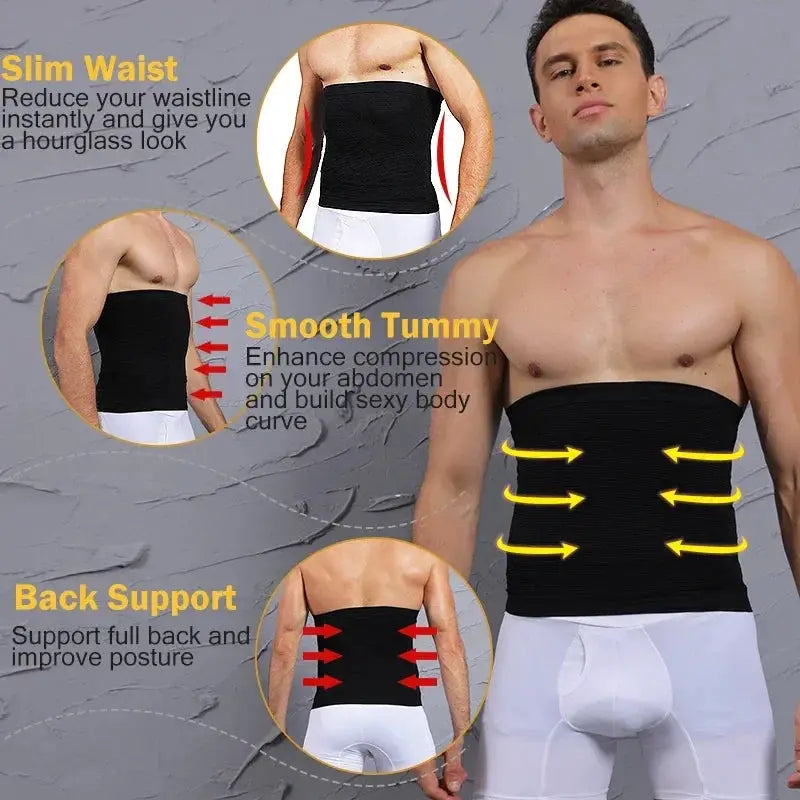 Men's Slimming Waist Trainer for Tummy Control and Fat Burn