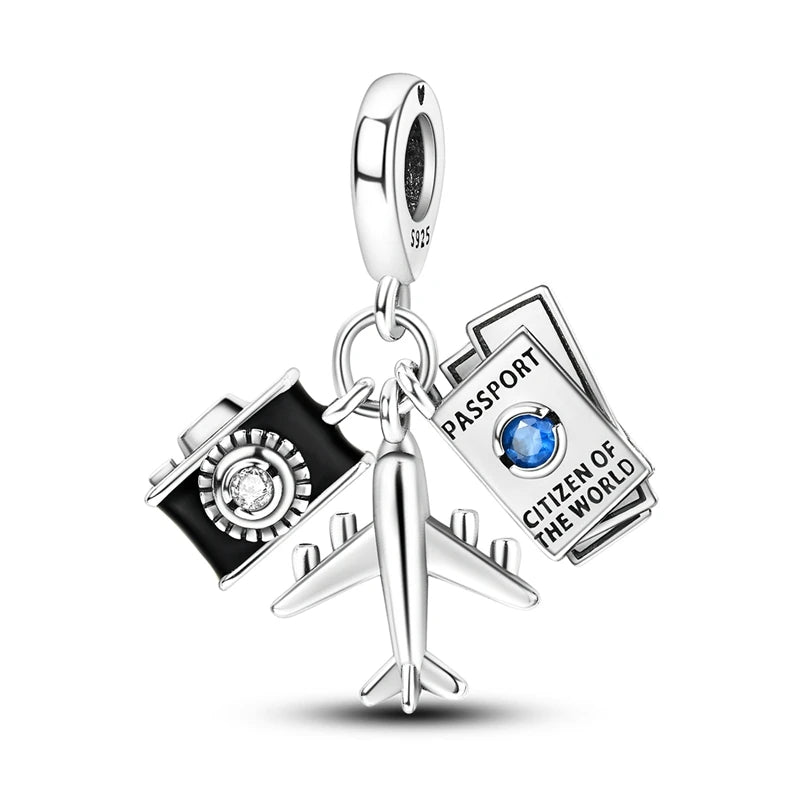 Sterling Silver Blue Charm Whale