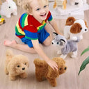 Walking Plush Robot Dog Toy - Interactive Gift for Kids
