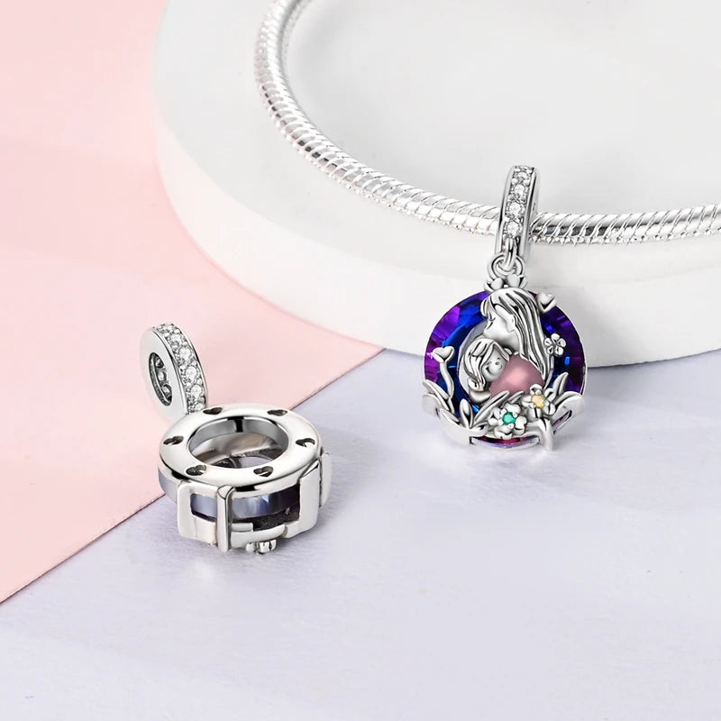 Sterling Silver Blue Crystal Life
