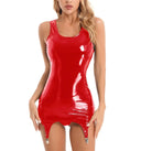 Bold Wetlook Tank Dress for Clubgoers