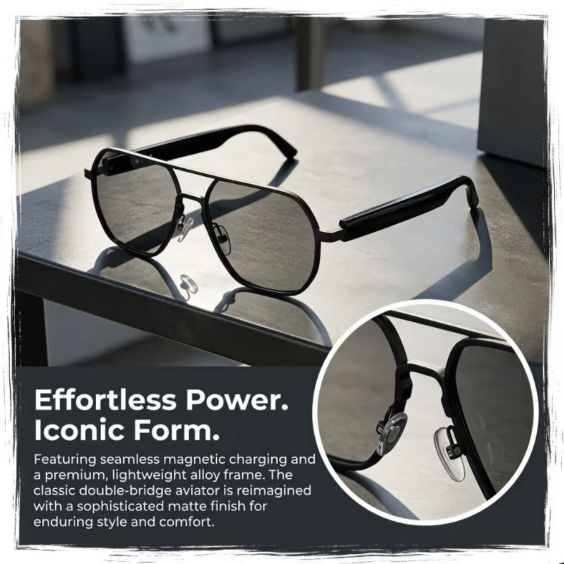 Ai-powered Smart Glasses Metal Double-bridge