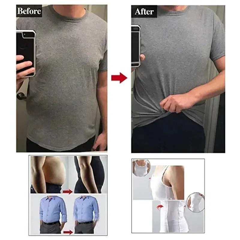 Men's Compression Shapewear Tank Gynecomastia Support