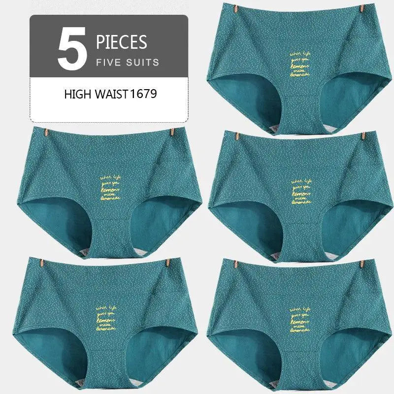 High Waist Cotton Shapewear Panties 5Pcs Multipack Comfort