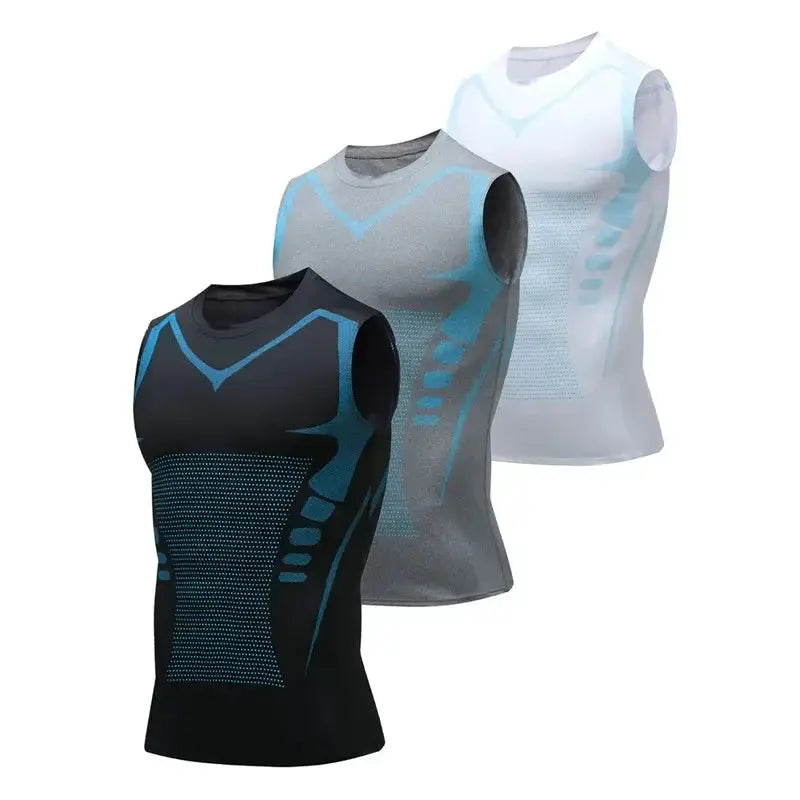 Mens Ice Silk Compression Shaping Vest Slimming Tank Top